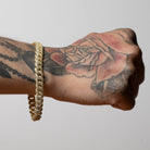 8mm Iced Diamond Cut Miami Cuban Link Bracelet  in  by King Ice