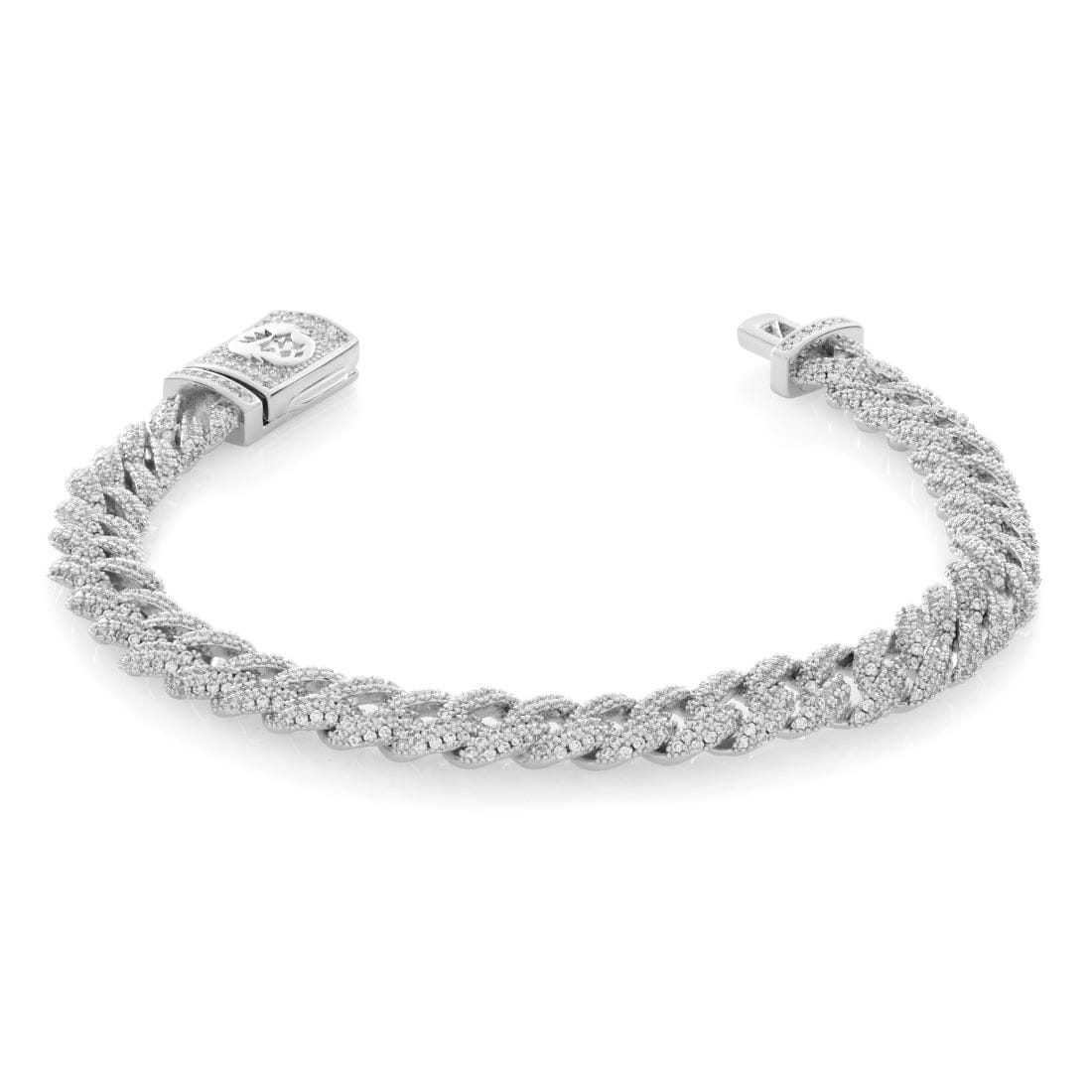8mm Iced Diamond Cut Miami Cuban Link Bracelet  in  by King Ice