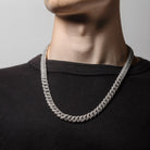 8mm Iced Diamond Cut Miami Cuban Link Chain  in  by King Ice