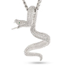 Pit Viper Necklace  in  2.1" / White Gold by King Ice