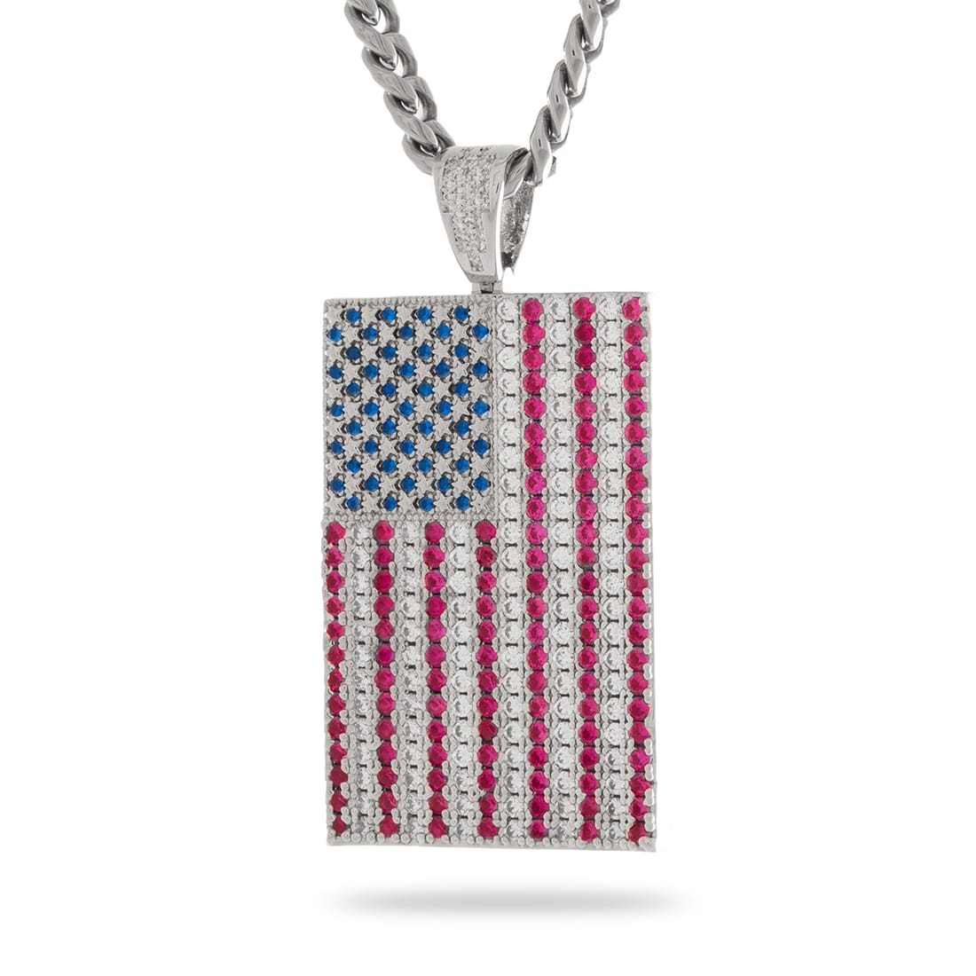 American Standard Necklace  in  White Gold by King Ice