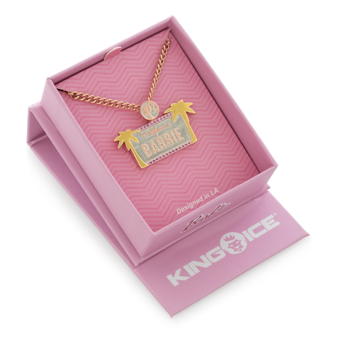 Barbie x King Ice - West Coast, Best Coast Necklace  in  2" by King Ice