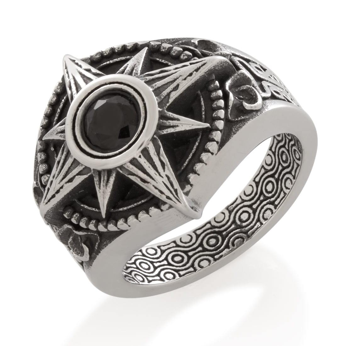 20mm Compass Rose Ring | Moto Collection | King Ice