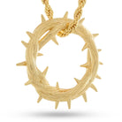 Crown of Thorns Necklace  in  1.4” / 14K Gold by King Ice