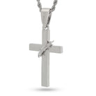 Crown of Thorns Wrapped Cross Necklace  in  by King Ice