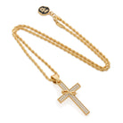Crown of Thorns Wrapped Cross Necklace  in  by King Ice