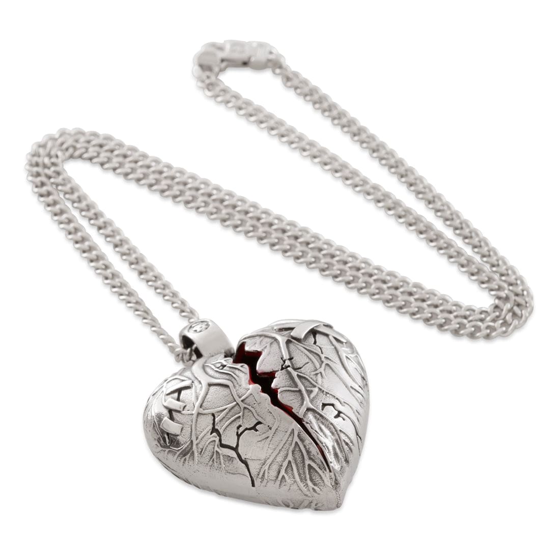 Heart of Steel Necklace  in  2.2" by King Ice