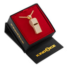Iced Final Call Whistle Necklace  in  14K Gold / 1.5" by King Ice
