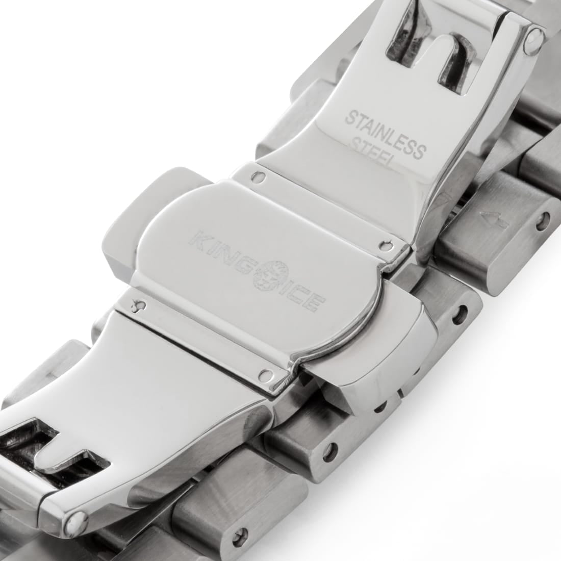 Iced Melrose Watch: Silver Case / White Dial  in  by King Ice