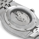 Iced Melrose Watch: Silver Case / White Dial  in  by King Ice