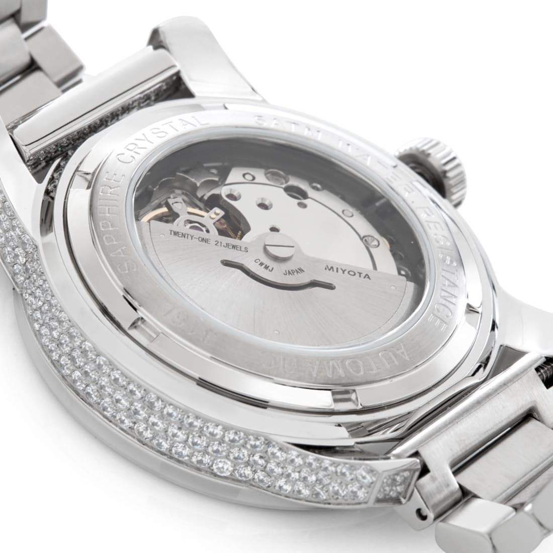 Iced Sunset Automatic Watch: Silver Case / Frost Dial  in  by King Ice