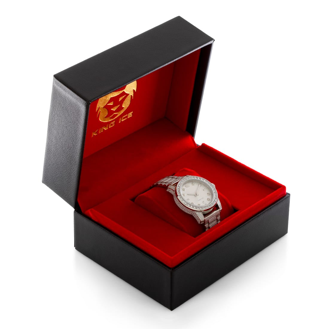 Iced Sunset Automatic Watch: Silver Case / Frost Dial  in  by King Ice