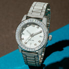 Iced Sunset Automatic Watch: Silver Case / Frost Dial  in  by King Ice