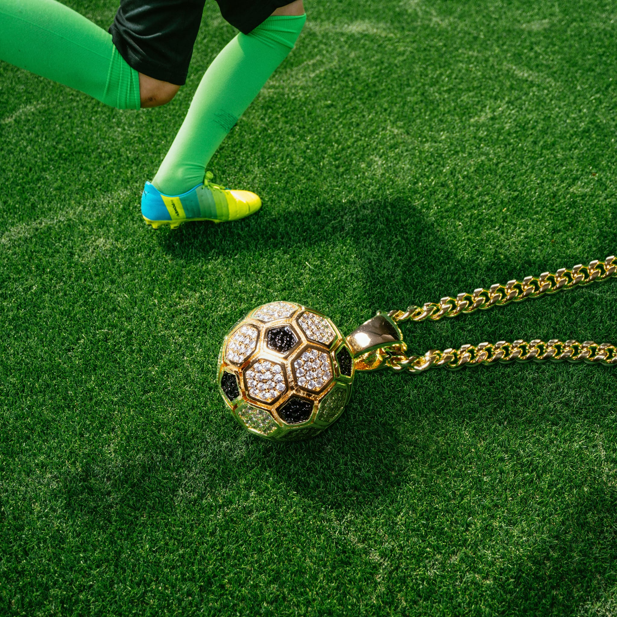 Iced World Match Ball Necklace