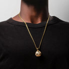 Iced World Match Ball Necklace  in  by King Ice