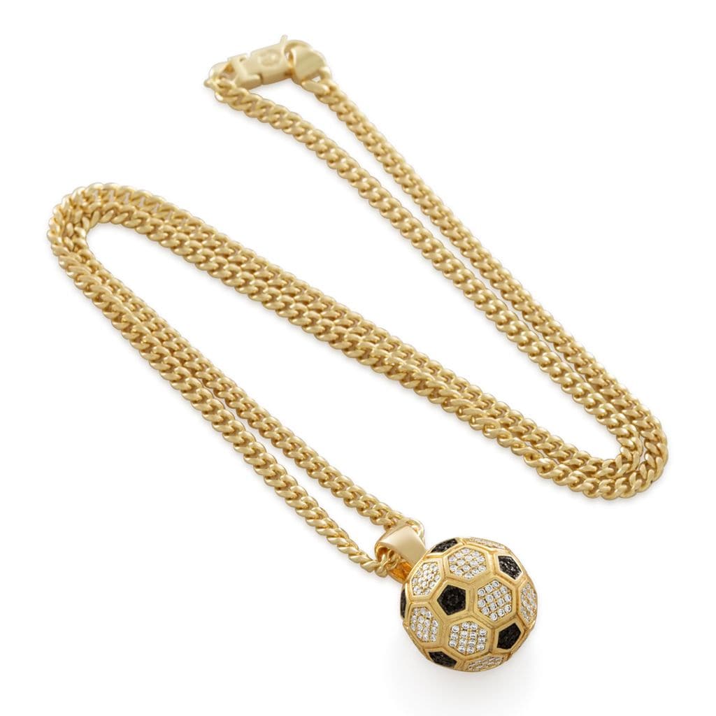 Iced World Match Ball Necklace  in  by King Ice