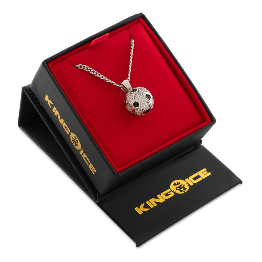 Iced World Match Ball Necklace  in  by King Ice