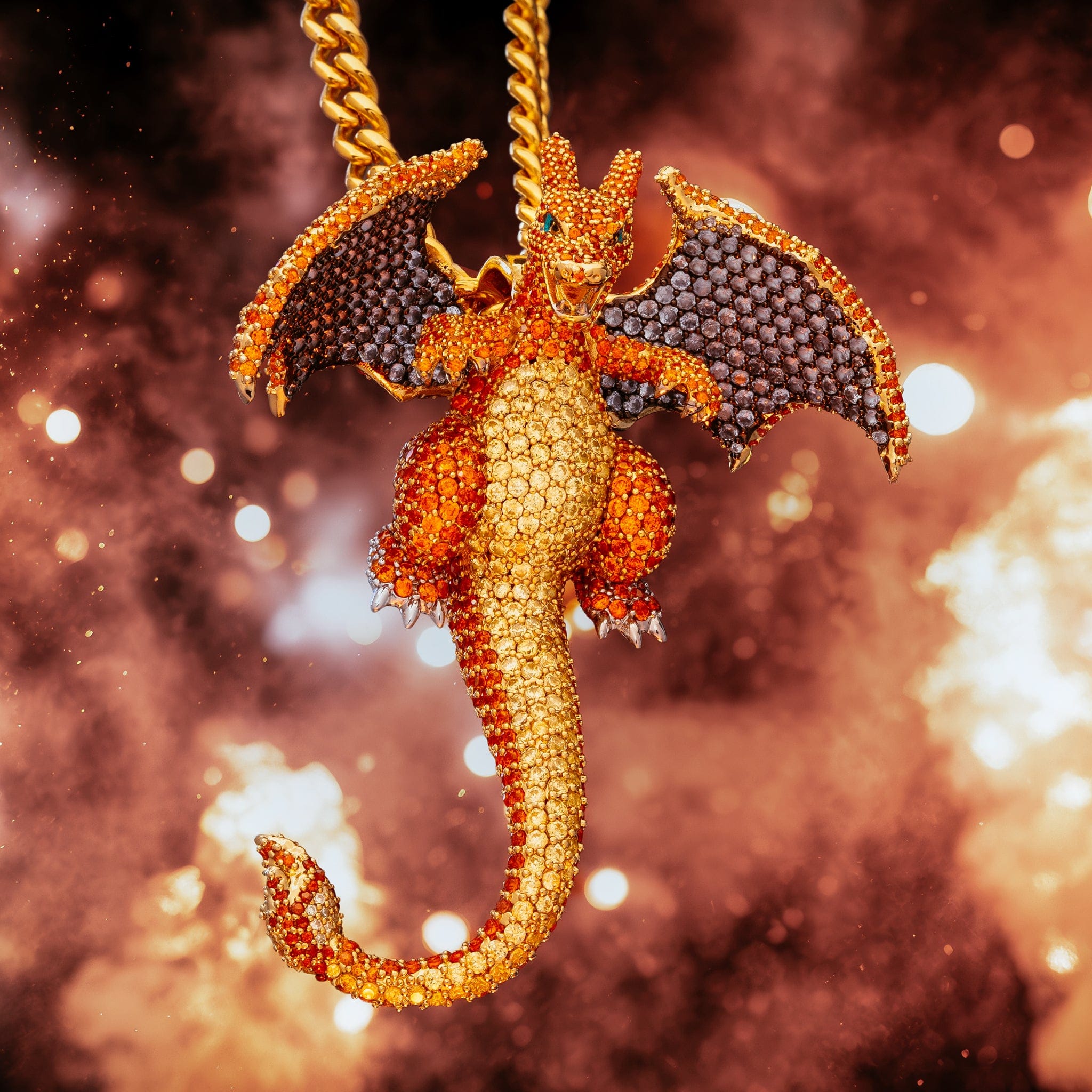King Ice | Pokémon - Charizard Necklace  in  2.2" by King Ice