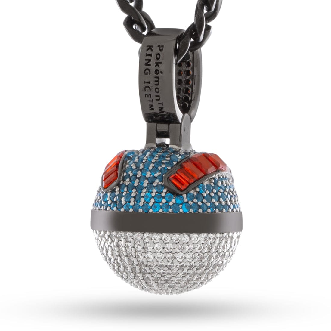 King Ice | Pokémon - Great Ball Necklace  in  Black Gold / 1.1" by King Ice