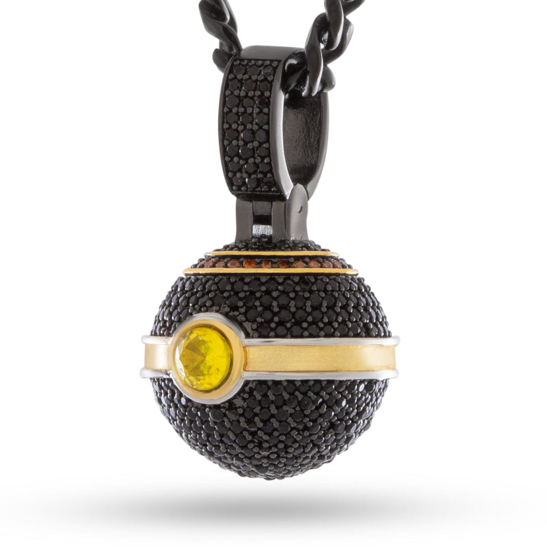 King Ice | Pokémon - Luxury Ball Necklace  in  Black Gold / 1.1" by King Ice