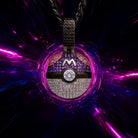 King Ice | Pokémon - Master Ball Necklace  in  Black Gold / 1.1" by King Ice