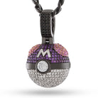 King Ice | Pokémon - Master Ball Necklace  in  Black Gold / 1.1" by King Ice