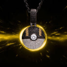 King Ice | Pokémon - Ultra Ball Necklace  in  Black Gold / 1.1" by King Ice