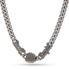 Liquid Death x King Ice - 8mm Skull Chain  in  White Gold / 20" by King Ice