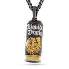 Liquid Death x King Ice - Iced Sparkling Water Can Necklace  in  Black Gold / 2.6" by King Ice