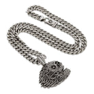 Liquid Death x King Ice - Skull Necklace  in  White Gold / 1.9" by King Ice
