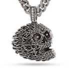 Liquid Death x King Ice - Skull Necklace  in  White Gold / 1.9" by King Ice