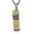 Liquid Death x King Ice - Still Water Can Necklace  in  White Gold / 2.6" by King Ice
