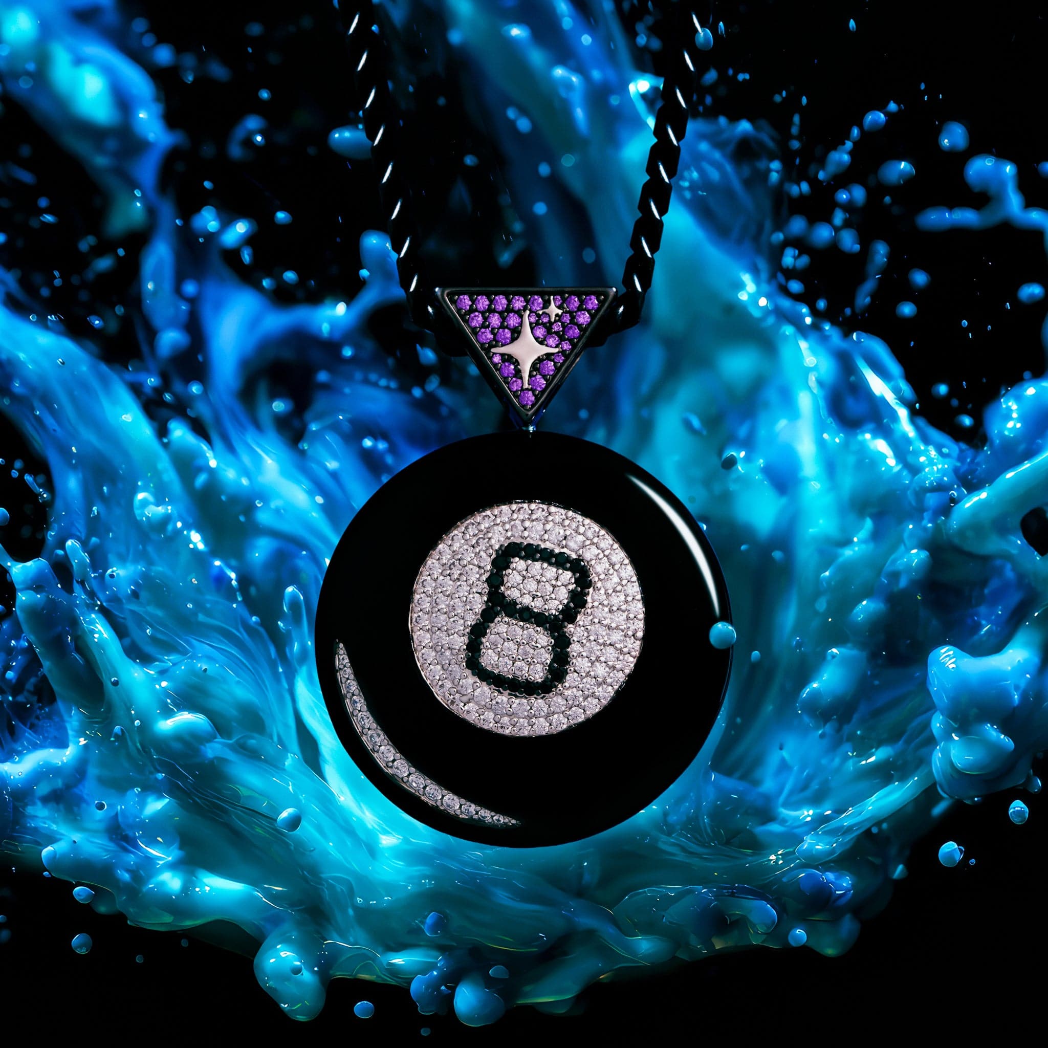 Magic 8 Ball x King Ice - Magic 8 Ball Necklace  in  by King Ice