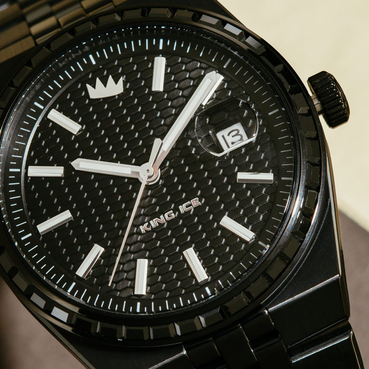 Melrose Automatic Watch: Noir Case / Noir Dial  in  by King Ice