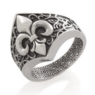 Moto Fleur De Lis Ring  in  by King Ice