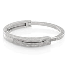 No Case Cuff Bracelet  in  White Gold by King Ice