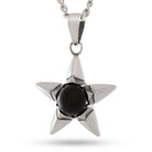 Obsidian Crest Star Necklace  in  2.2" by King Ice