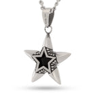 Obsidian Crest Star Necklace  in  2.2" by King Ice