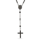 Our Father Rosary Chain  in  Black Gold by King Ice