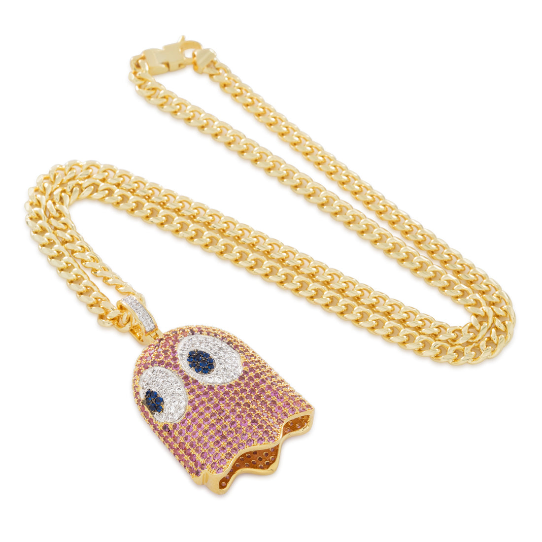 2.1" / 14K Gold PAC-MAN x King Ice - 3D Pinky Necklace