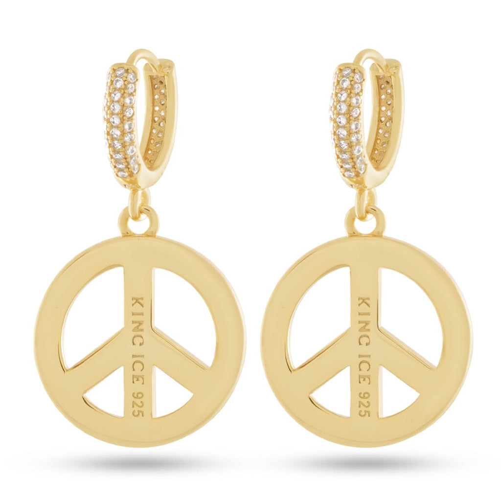 Peace and Love Earrings  in  Mens