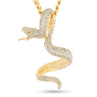 Pit Viper Necklace  in  2.1" / 14K Gold by King Ice