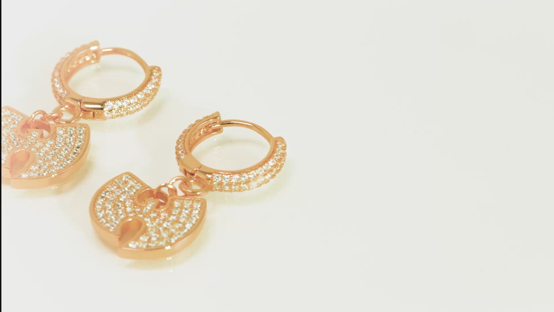 14mm Wu Tang Hanging Logo Earrings Wu Tang Jewelry