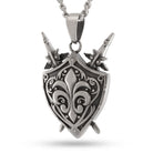 Rebel Arms Shield Necklace  in  1.7" by King Ice