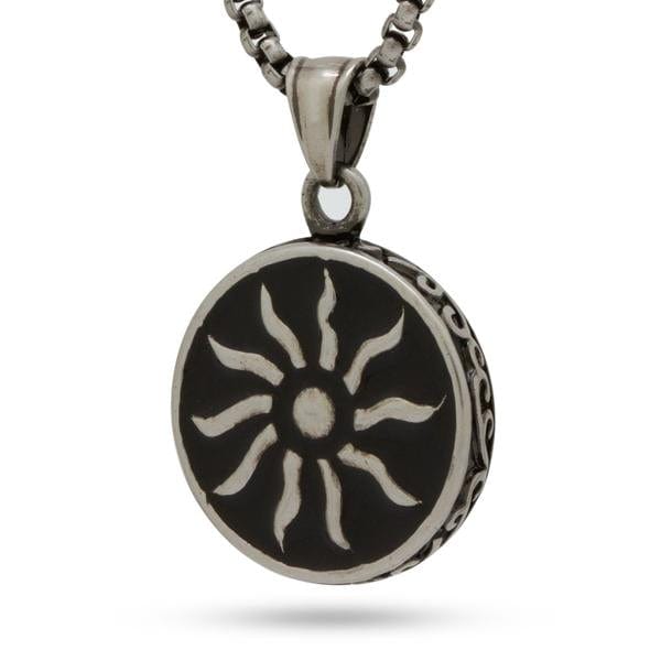 Solar Symbol Necklace  in  26" / Stainless Steel Mens Chains