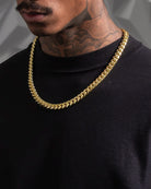 Solid Gold 10mm Miami Cuban Link Chain  in  Mens Chains