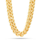 Solid Gold 18mm Miami Cuban Link Chain  in  Solid Gold / 14K Gold / 18" Mens Chains