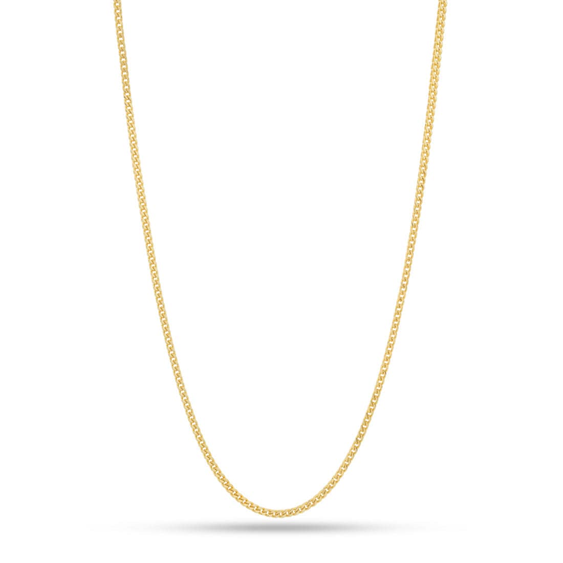 Solid Gold 3mm Franco Chain  in  14K Gold / 16