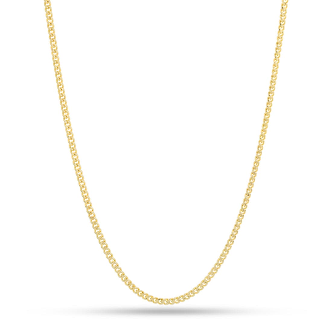 Solid Gold 3mm Miami Cuban Link Chain  in  Mens Chains