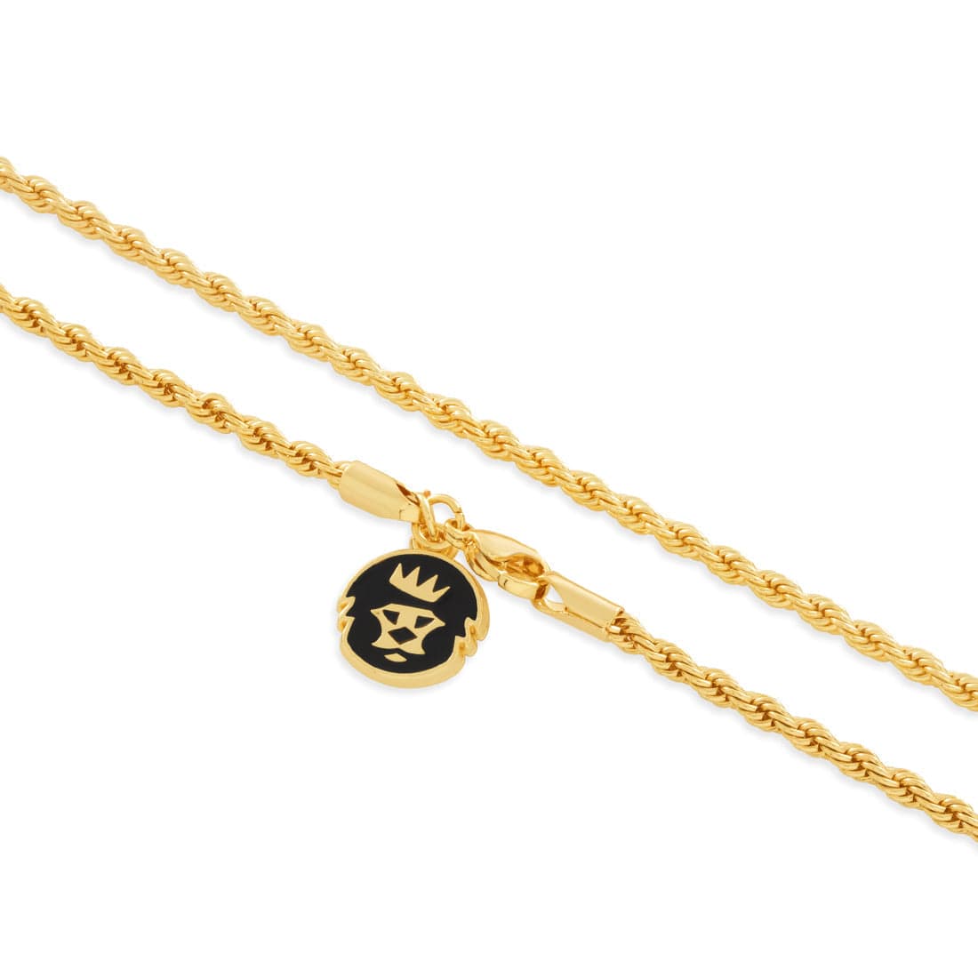 Solid Gold 3mm Rope Chain Hip Hop Jewelry King Ice